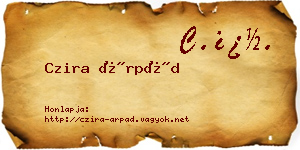 Czira Árpád névjegykártya