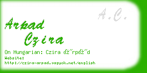 arpad czira business card